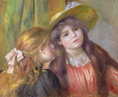 二人の少女の肖像、c.1890-92 作： Pierre Auguste Renoir